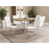 Conjunto Mesa de Jantar Loire com 6 Cadeiras Amsterdã