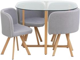 Conjunto Mesa de Jantar Pizza Graph 5 Peças Just Home Collection