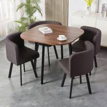 Conjunto Mesa de Jantar Pizza Nia 4 Cadeira