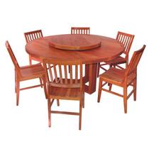 Conjunto Mesa de Jantar Redonda 160cm com 8 Cadeiras Conforto Natural