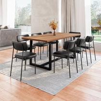 Conjunto Mesa de Jantar Rústica de Madeira Maciça com Cadeiras Mona Yescasa