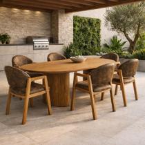 Conjunto Mesa De Jantar Savana E 8 Cadeiras Arezzo Madeira Laminado Natural Área Gourmet Conjunto Mesa De Jantar Savana E 8 Cadeiras Arezzo Madeira Laminado Natural Área Gourmet