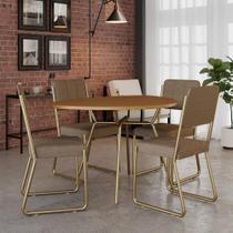 Conjunto Mesa de Jantar Soho Orgânica C/ 04 Cadeiras Next Est.Champ Conjunto Mesa de Jantar Soho Orgânica C/ 04 Cadeiras Next Est.Champ