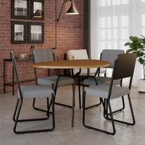 Conjunto Mesa de Jantar Soho Orgânica C/ 04 Cadeiras Next Est.Preta
