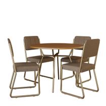Conjunto Mesa de Jantar Soho redonda C/ 04 Cadeiras Next Est.Champ Conjunto Mesa de Jantar Soho redonda C/ 04 Cadeiras Next Est.Champ
