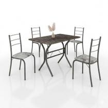 Conjunto Mesa De Jantar Teixeira Maricá Plus Com 4 Cadeiras Grafite Paraopeba Conjunto Mesa De Jantar Teixeira Maricá Plus Com 4 Cadeiras Grafite Paraopeba