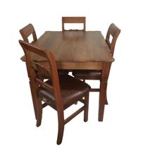 Conjunto Mesa de Madeira St Barbara + 4 Cadeiras MA Zanca