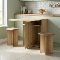 Conjunto Mesa Dobrável com 2 Banquetas BA500 Mel