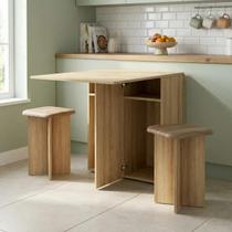 Conjunto Mesa Dobrável com 2 Banquetas BA500 Mel Conjunto Mesa Dobrável com 2 Banquetas BA500 Mel