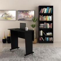 Conjunto Mesa Dobrável e Armario Multiuso Preto - Tecno