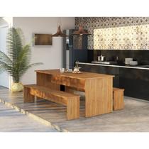 Conjunto Mesa e 2 Bancos Festivo Life Espresso Móveis