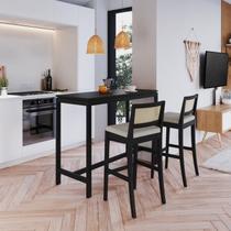 Conjunto Mesa e 2 Banquetas Bistrô Tiê CabeCasa MadeiraOriginals Conjunto Mesa e 2 Banquetas Bistrô Tiê CabeCasa MadeiraOriginals