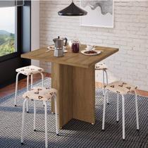 Conjunto Mesa e 4 Bancos Estofados Verona