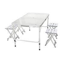 Conjunto Mesa E Banquetas Dobráveis Ntk Royal Cor Cinza
