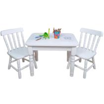 Conjunto Mesa e Cadeira Cor Branca Infantil Madeira Resistente Mesinha Criança Atividades Kids Educativa Menina Menino Conjunto Mesa e Cadeira Cor Branca Infantil Madeira Resistente Mesinha Criança Atividades Kids Educativa Menina Menino