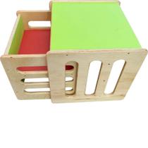 Conjunto Mesa E Cadeira Cubo Montessoriano Infantil CM1515CU - Color Mobile