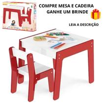 Conjunto Mesa E Cadeira Infantil Atividades Brincadeiras Educativa