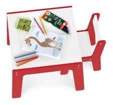 Conjunto Mesa E Cadeira Infantil Vermelha 992 - Junges