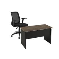 Conjunto Mesa e Cadeira para Escritório/Home Office: Mesa 100x74x60 cm Avantti + Cadeira Sem Encosto Lombar Meet Avantti