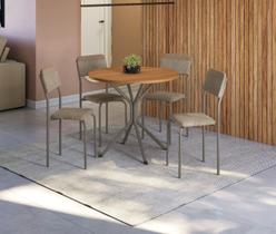 Conjunto Mesa e Cadeiras CMC980 da Kappesberg - Níquel