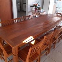 Conjunto Mesa e Cadeiras Rústicas 10 Lugares