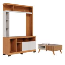 Conjunto Mesa e Home Roma Freijo Off White Matte Conjunto Mesa e Home Roma Freijo Off White Matte