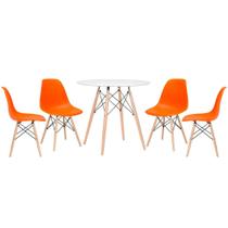 Conjunto - Mesa Eames 80 cm + 4 cadeiras Eames Eiffel DSW