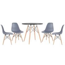 Conjunto - Mesa Eames 80 cm + 4 cadeiras Eames Eiffel DSW