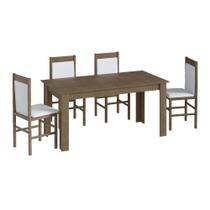 Conjunto Mesa Elástica 6 Cadeiras Com Estofado Móveis Canção