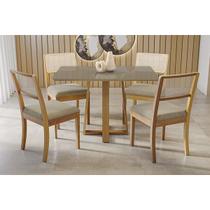 Conjunto Mesa Elma Premium Madeira Maciça c/ Tampo Madeirado c/ Vidro 120x80cm e 4 Cadeiras Lola Carvalho/Freijo Bronze - Boucle Bege Fendi Kappesberg Conjunto Mesa Elma Premium Madeira Maciça c/ Tampo Madeirado c/ Vidro 120x80cm e 4 Cadeiras Lola Carvalho/Freijo Bronze - Boucle Bege Fendi Kappesberg