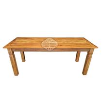Conjunto Mesa em Madeira De Demolição 1,40x0,80m com 1 Banco De Encaixe Sudeste Rústico