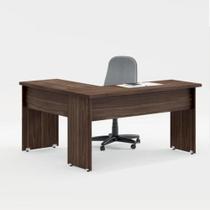 Conjunto Mesa Escritório Lisboa Marrom Conjunto Mesa Escritório Lisboa Marrom