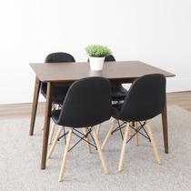 Conjunto Mesa Finlândia 120x75,3cm Tampo MDF com 4 Cadeiras Eiffel Botonê Conjunto Mesa Finlândia 120x75,3cm Tampo MDF com 4 Cadeiras Eiffel Botonê