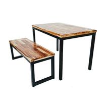 Conjunto Mesa Industrial Tavolo 1,20m Com 1 Banco Industrial Conjunto Mesa Industrial Tavolo 1,20m Com 1 Banco Industrial
