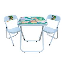 Conjunto Mesa Infantil 2 Cadeira até 40 kg Mesinha Rosa Azul Branco Preto Estampa Zoo ou Circo