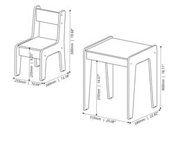 Conjunto Mesa Infantil 2 Cadeiras MDF Diana Branco Azul Ofertamo