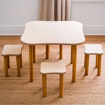 Conjunto Mesa Infantil Com 4 Bancos Para Atividades Brincadeiras