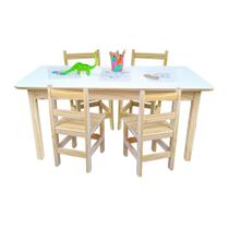 Conjunto Mesa Infantil Retangular Madeira Pinus Resistente Didática Educativa Atividades Escolar Kids Cadeiras Compacta Menina Menino Conjunto Mesa Infantil Retangular Madeira Pinus Resistente Didática Educativa Atividades Escolar Kids Cadeiras Compacta Menina Menino