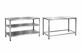 Conjunto Mesa Inox 304 Industrial Bancada Simples Tripla Cozinha Profissional 100x50