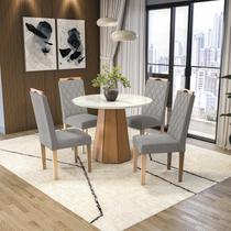 Conjunto Mesa Jade com 4 Cadeiras 105cm X 105cm X 80cm