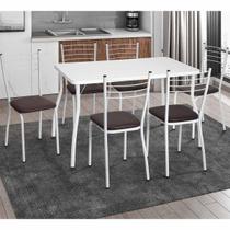 Conjunto Mesa Jantar 115cm 6 Cadeiras Multimóveis CR50137 Conjunto Mesa Jantar 115cm 6 Cadeiras Multimóveis CR50137
