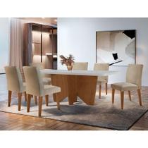 Conjunto Mesa Jantar Evora 180cm C/ 6 Cadeiras Grecia Turim