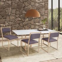 Conjunto Mesa Jantar Macapá Com Cadeira Samambaia