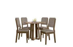 Conjunto Mesa Jantar Redonda Isabela com 4 Cadeiras