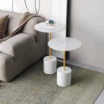 Conjunto Mesa Lateral de Canto Parma Metal 65cm x 40cm x 40 cm Branco