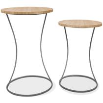Conjunto Mesa Lateral De Canto Perla Dupla Prata e Jade Conjunto Mesa Lateral De Canto Perla Dupla Prata e Jade