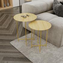 Conjunto Mesa Lateral de Canto Rome 57cm X 45cm X 45cm Conjunto Mesa Lateral de Canto Rome 57cm X 45cm X 45cm