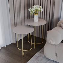 Conjunto Mesa Lateral de Canto Trude 55cm X 45cm X 45cm