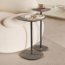 Conjunto Mesa Lateral Florença Alta e Baixa - Lf 049 Cinza Concreto/Preto