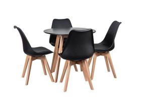 Conjunto Mesa Leda 80 cm + 4 cadeiras Leda - DECORESHOP